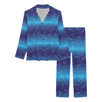 Virgo Print Design LKS302 Women's Long Pajama Set