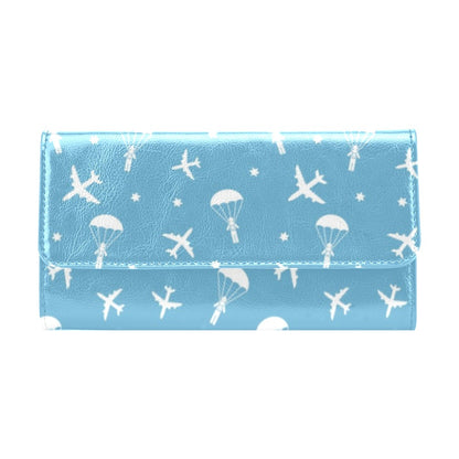 Skydiver Print Design LKS303 Women's Trifold Wallet