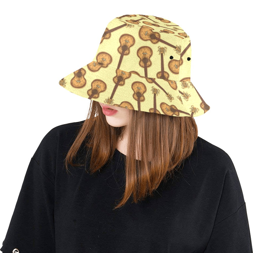 Acoustic Guitar Print Design LKS402 Unisex Bucket Hat