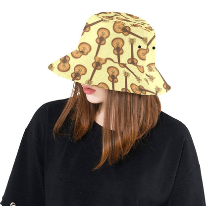 Acoustic Guitar Print Design LKS402 Unisex Bucket Hat