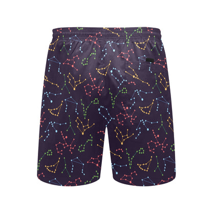 Zodiac Print Design LKS301 Men's Swim Trunks Beach Shorts