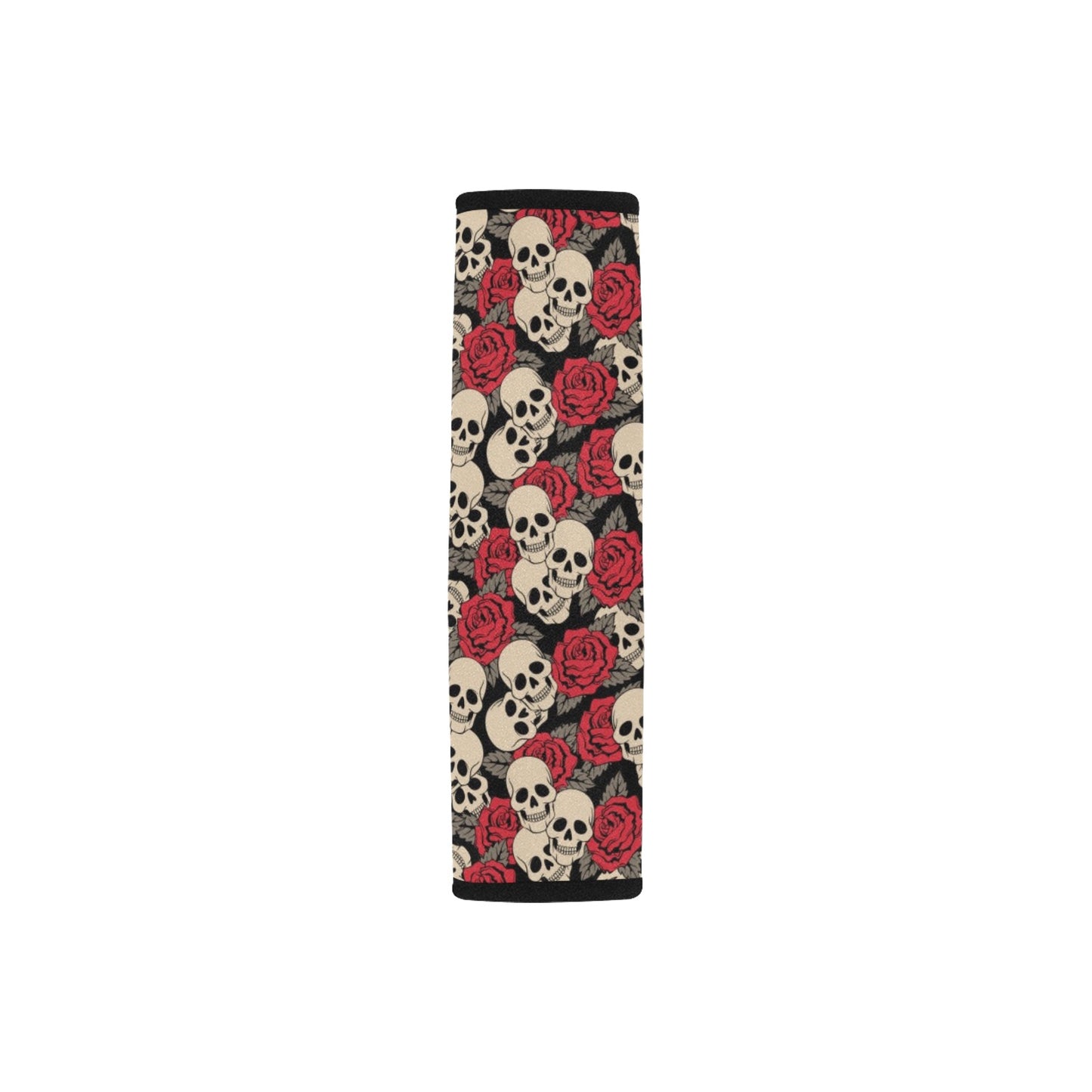 Skull And Roses Print Design LKS301 Car Seat Belt Cover