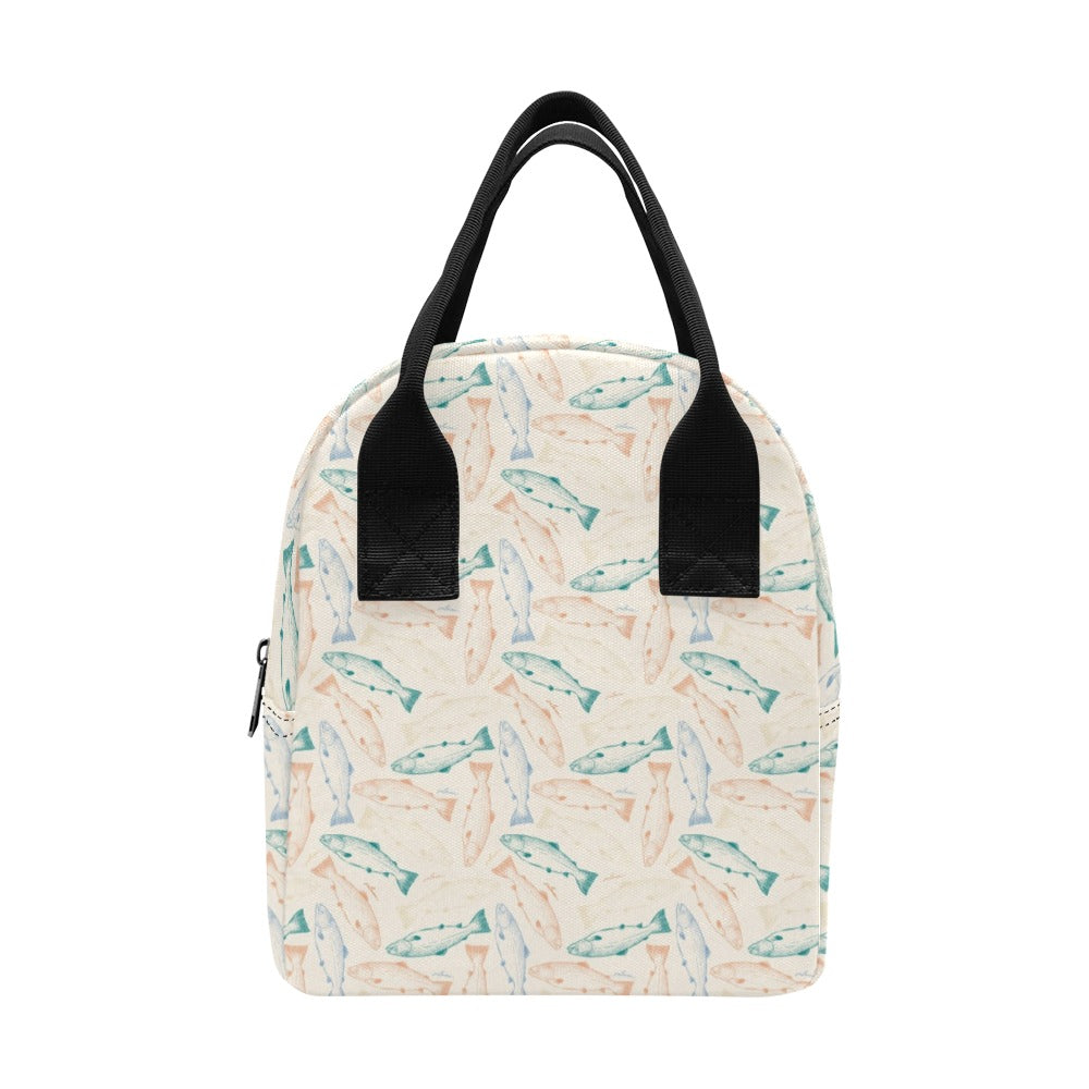 Salmon Fish Print Design LKS305 Insulated Lunch Bag