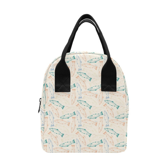 Salmon Fish Print Design LKS305 Insulated Lunch Bag