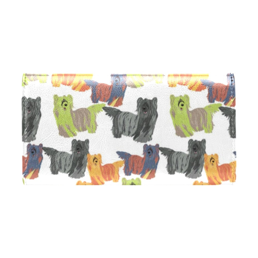 Skye Terriers Print Design LKS301 Women's Trifold Wallet