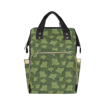 Kale Pattern Print Design 01 Diaper Bag Backpack