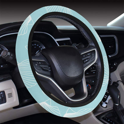 Seashell Print Design LKS3010 Steering Wheel Cover with Elastic Edge