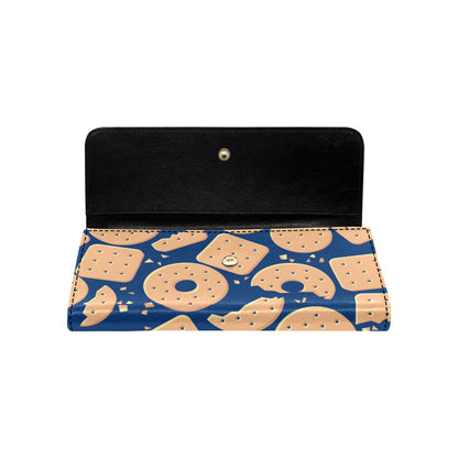Cracker Pattern Print Design 03 Women's Trifold Wallet