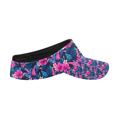 Tropical Folower Pink Themed Print Unisex Sun Visor