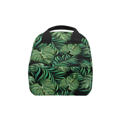 Green Fresh Tropical Palm Leaves Insulated Lunch Bag