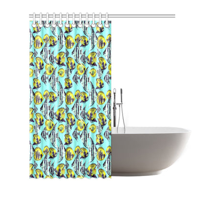 Angelfish Pattern Print Design 02 Shower Curtain