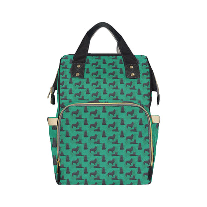 Belgian Sheepdog Pattern Print Design 01 Diaper Bag Backpack