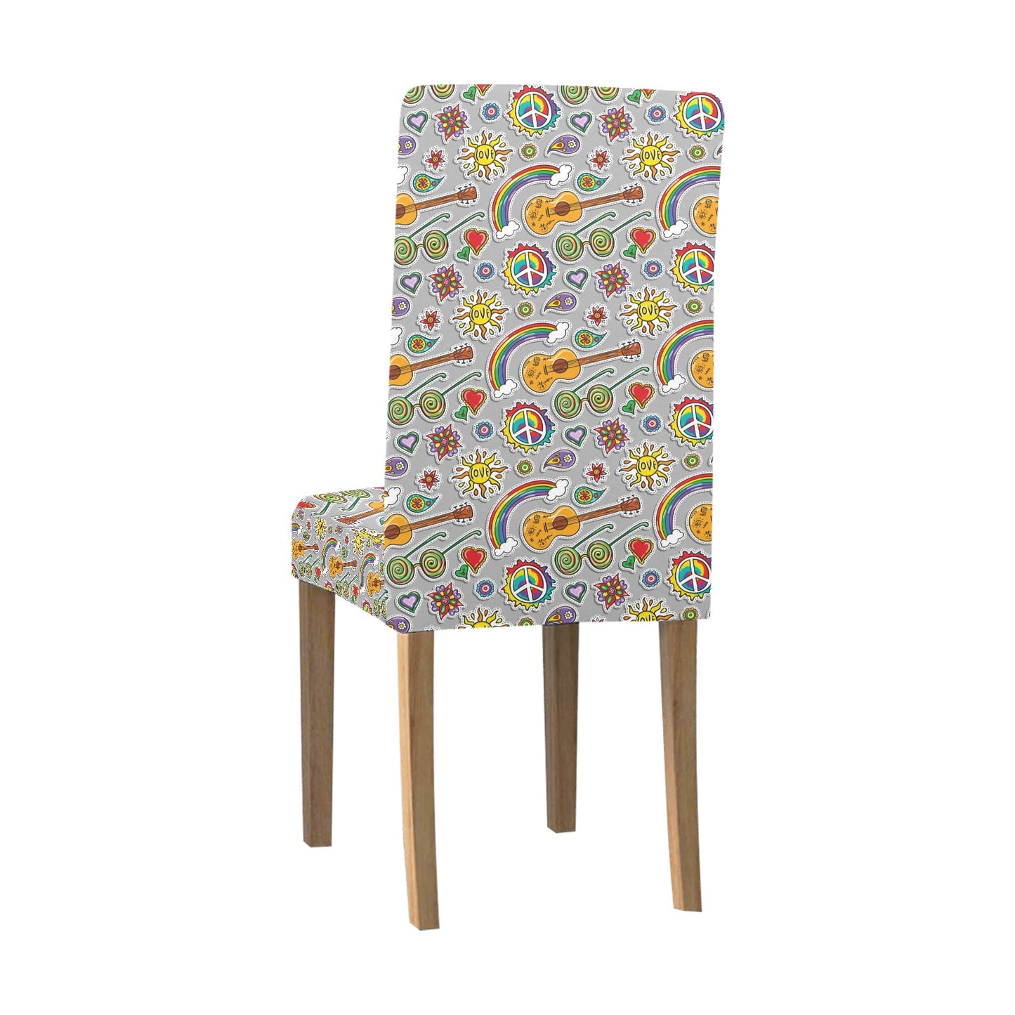 Hippie Print Design LKS306 Dining Chair Slipcover