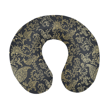 Brocade Pattern Print Design 04 U-Shaped Travel Neck Pillow