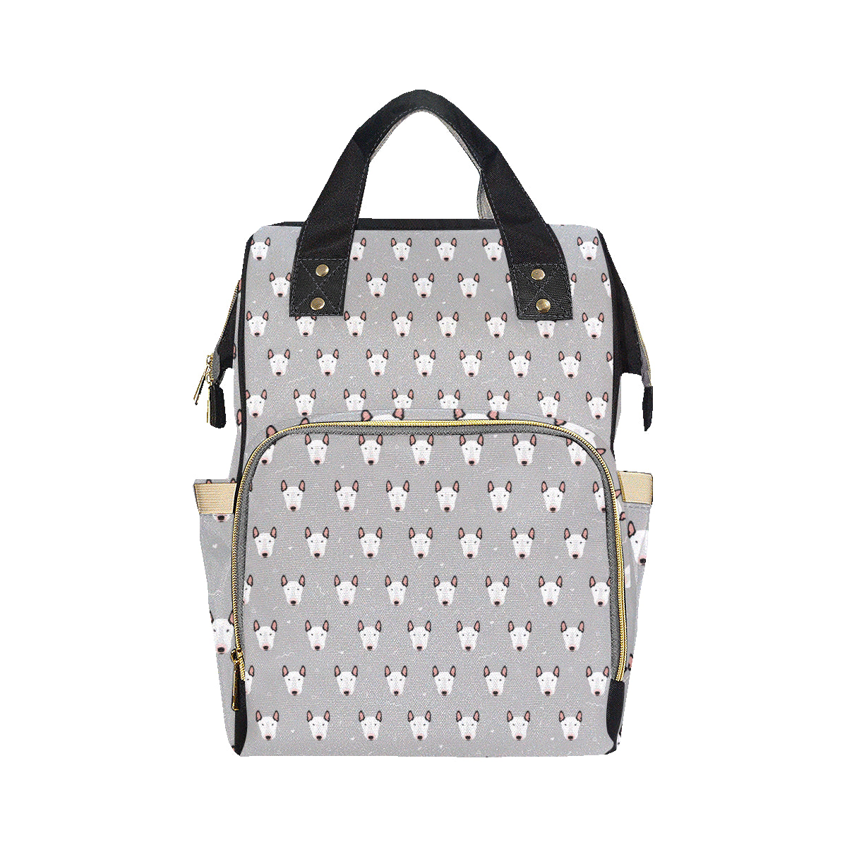 Bull Terrier Head Print Pattern Diaper Bag Backpack