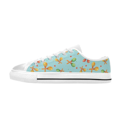Maracas Print Design LKS402 Women's White Low Top Shoes