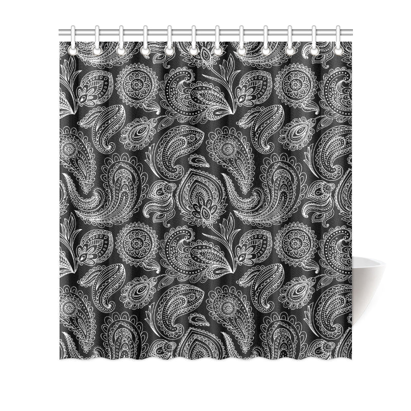 Paisley Pattern Print Design A04 Shower Curtain