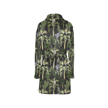 Rainforest Pattern Print Design RF05 Women's Fleece Robe