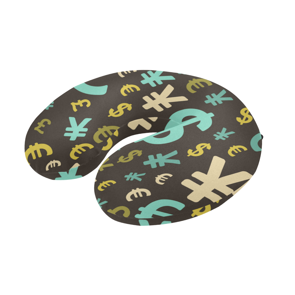 Money Pattern Print Design 01 U-Shaped Travel Neck Pillow