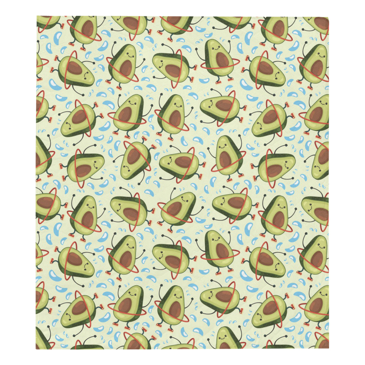Avocado Pattern Print Design AC02 Premium Quilt