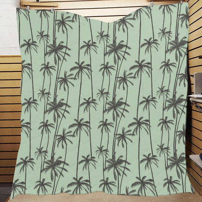 Palm Tree Pattern Print Design A04 Premium Quilt