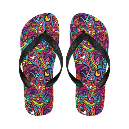 Trippy Print Design LKS302 Flip Flops