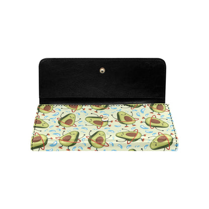 Avocado Pattern Print Design AC02 Women's Trifold Wallet