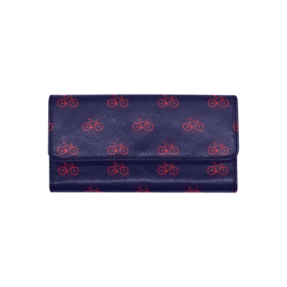 Bicycle Pattern Print Design 01 Women's Trifold Wallet