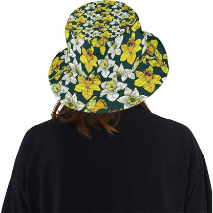 Daffodils Pattern Print Design DF02 Unisex Bucket Hat