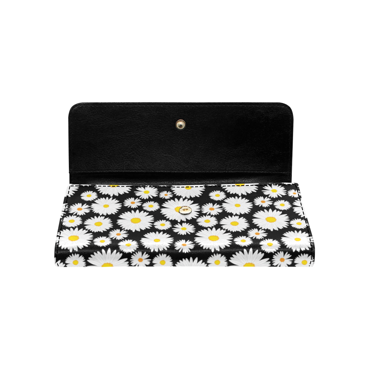 Daisy Pattern Print Design 01 Women's Trifold Wallet