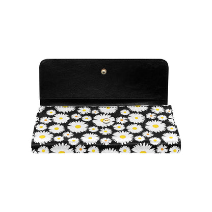 Daisy Pattern Print Design 01 Women's Trifold Wallet