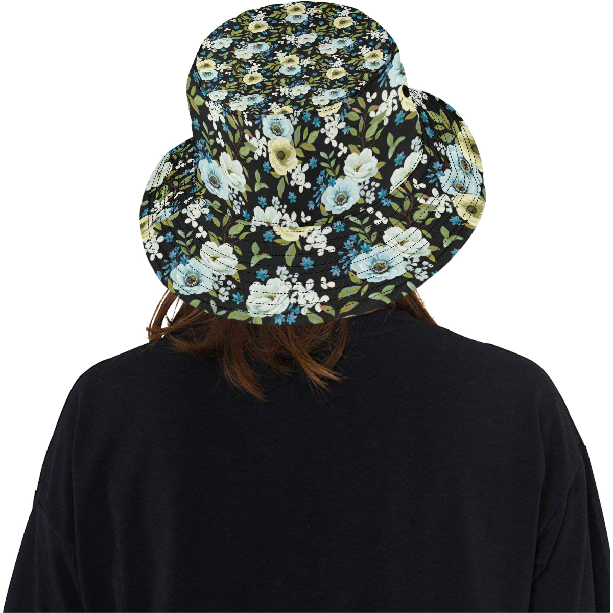 Anemone Pattern Print Design AM03 Unisex Bucket Hat