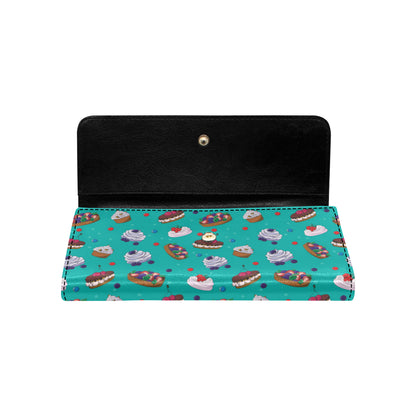 Cake Pattern Print Design 07 Women's Trifold Wallet