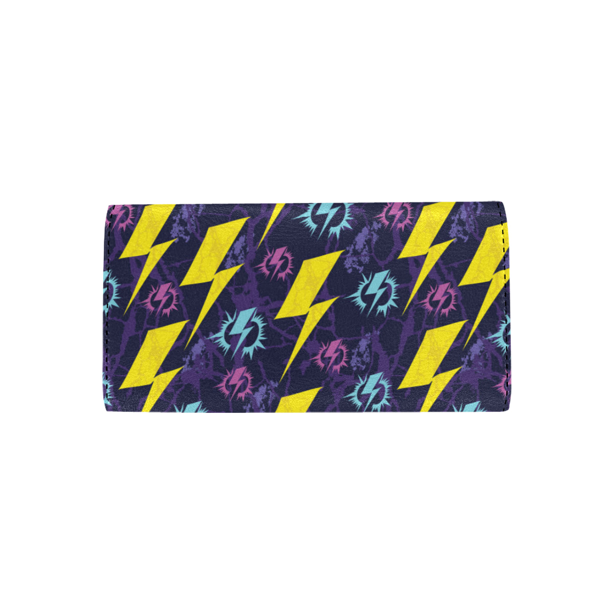 Lightning Thunder Pattern Print Design 01 Women's Trifold Wallet