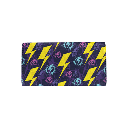 Lightning Thunder Pattern Print Design 01 Women's Trifold Wallet