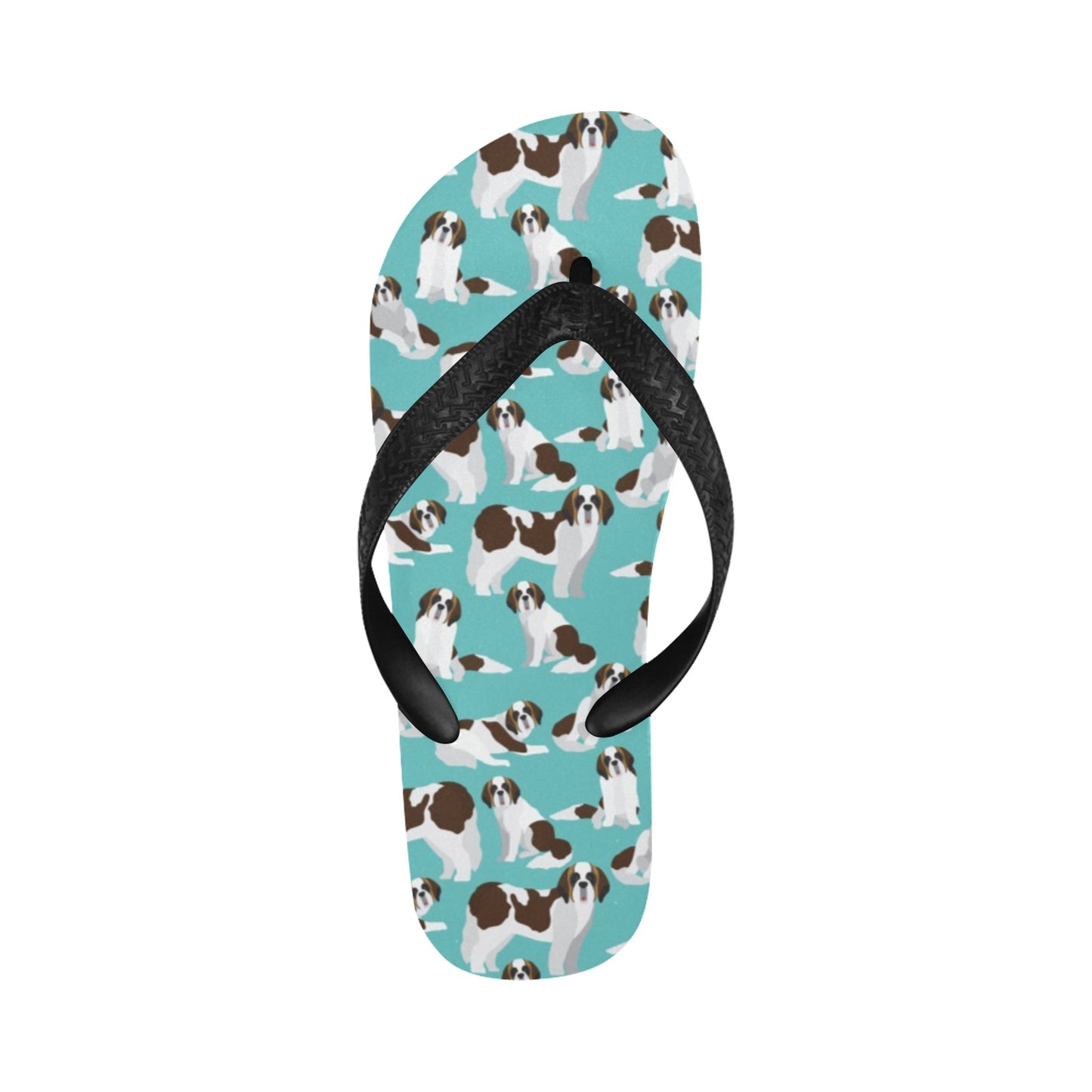St Bernards Print Design LKS302 Flip Flops