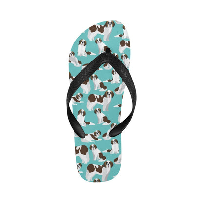 St Bernards Print Design LKS302 Flip Flops