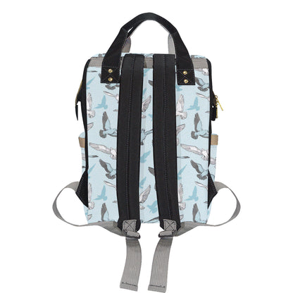 Pigeon Pattern Print Design 03 Diaper Bag Backpack