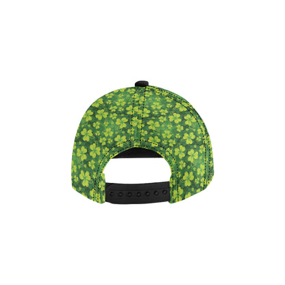 Shamrock Clover Print Snapback Cap