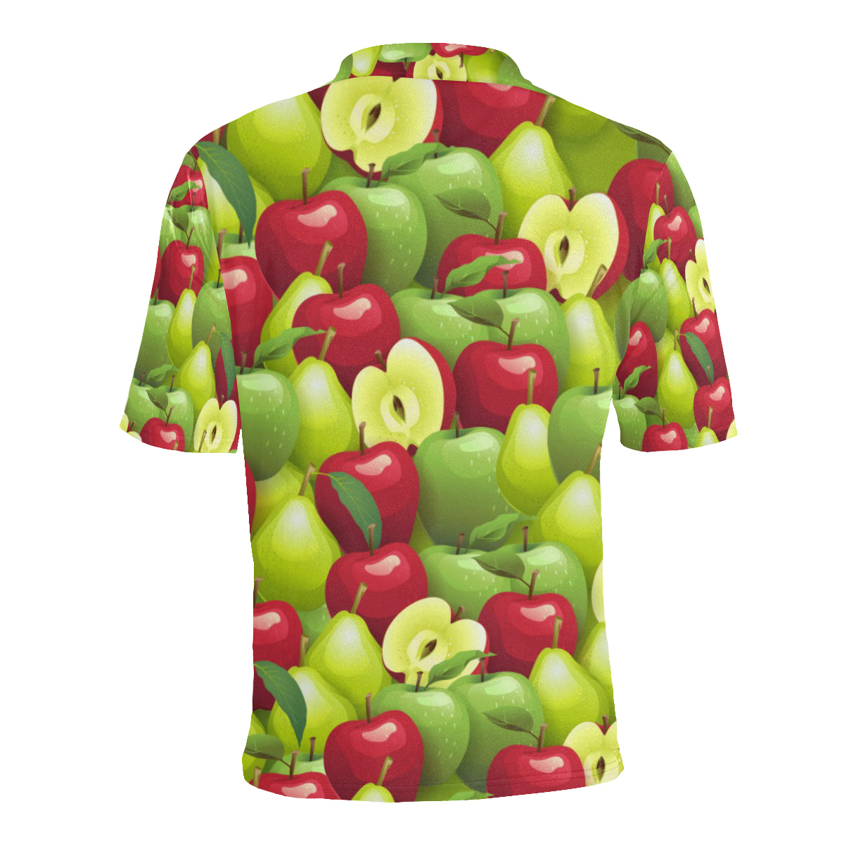 Apple Pattern Print Design AP03 Men Polo Shirt