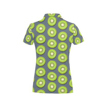 Kiwi Pattern Print Design KW06 Women's Polo Shirt