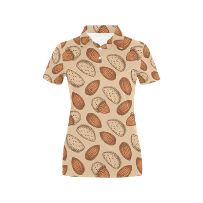 Almond Pattern Print Design 04 Women's Polo Shirt
