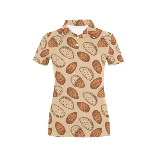 Almond Pattern Print Design 04 Women's Polo Shirt