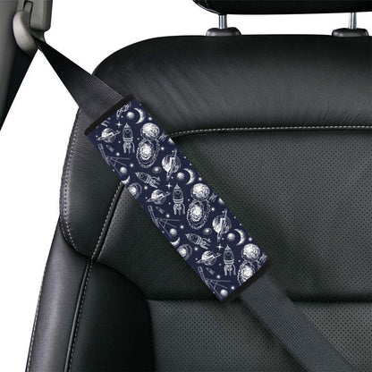 Space Rocket Print Design LKS301 Car Seat Belt Cover