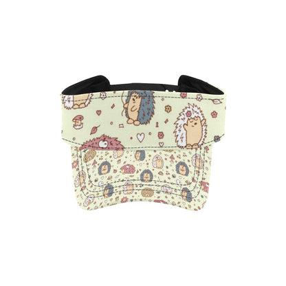Hedgehog Cute Pattern Print Design 01 Unisex Sun Visor