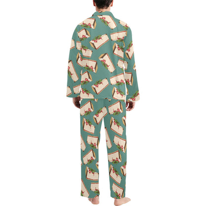 Cheesecake Pattern Print Design CK02 Men's Long Pajama Set