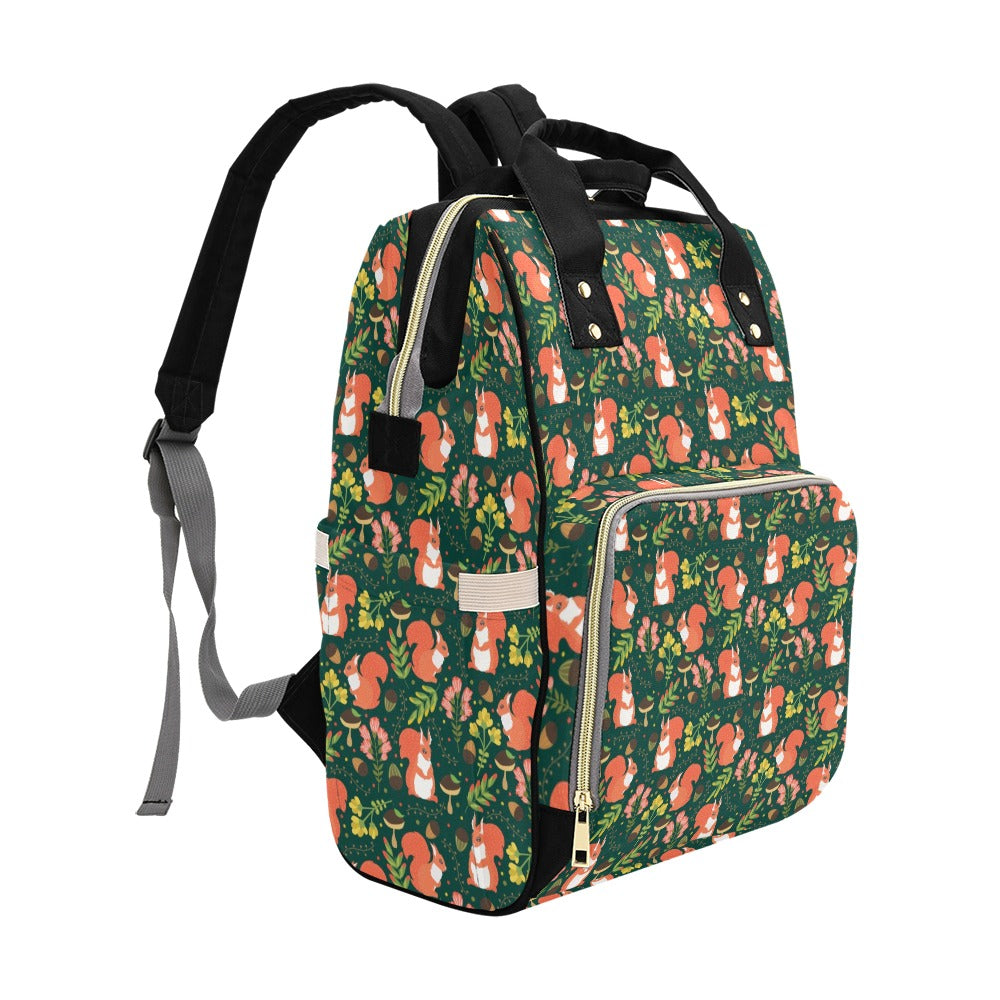 Squirrel Print Design LKS302 Diaper Bag Backpack