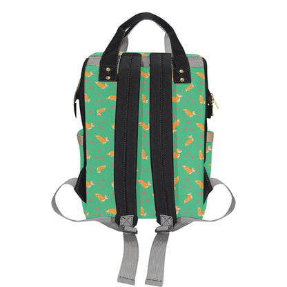 Cardigan Welsh Corgis Pattern Print Design 03 Diaper Bag Backpack