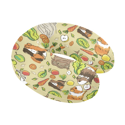 Guinea Pig Pattern Print Design 02 U-Shaped Travel Neck Pillow