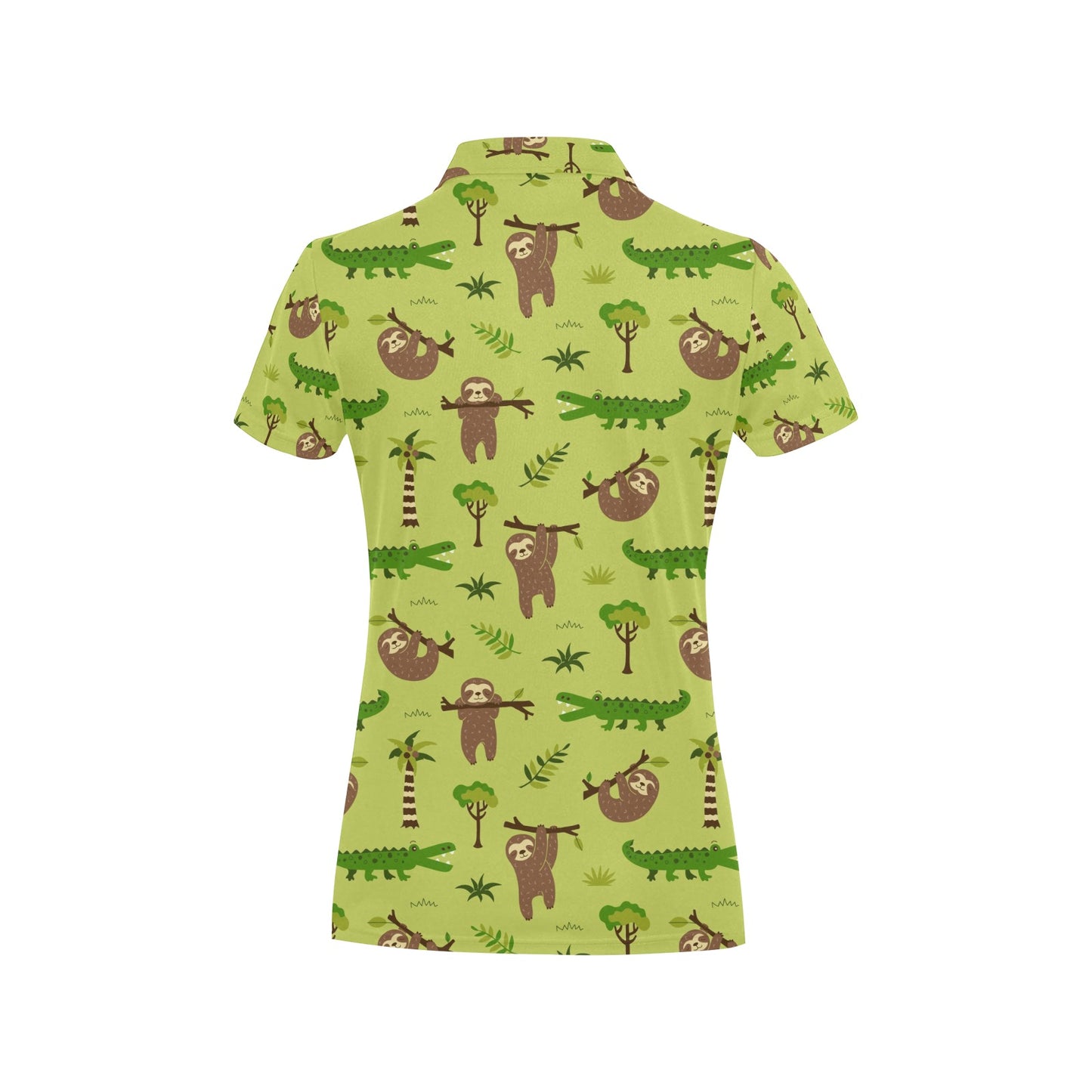 Alligator Pattern Print Design 04 Women's Polo Shirt